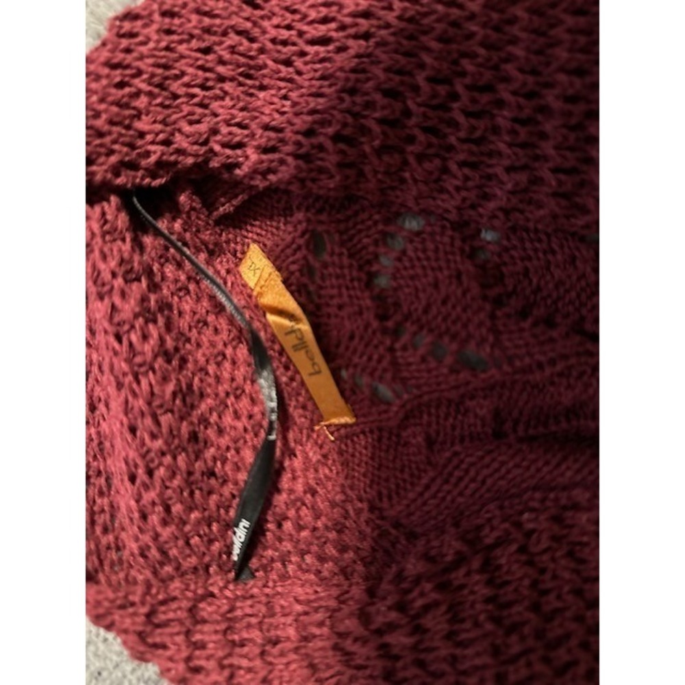 Belldini Burgundy Long Sleeve Open-Front Cardigan Sweater, Women's Size XL. - Picture 3 of 4